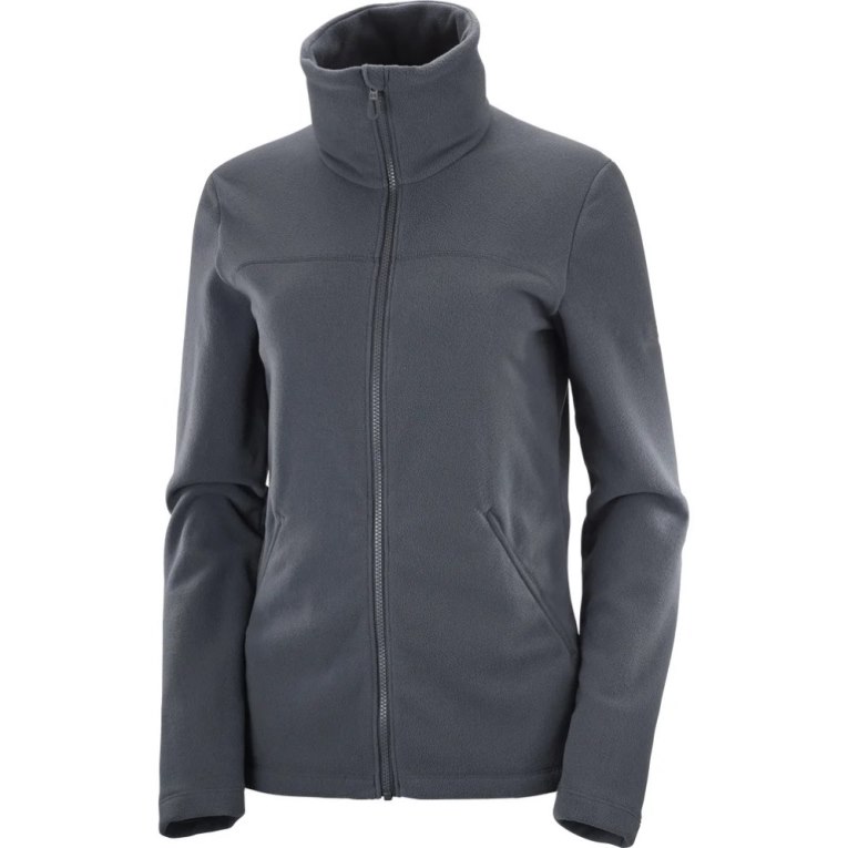 Casaco Salomon Essential Cosy Fleece Full Zip Feminino Pretas | PT U51782